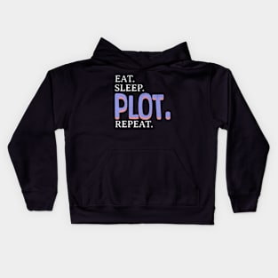 Eat. Sleep. Plot. Repeat. Kids Hoodie